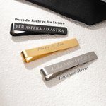 Personalisierte Messing Krawattenklammer mit Wunschgravur | Krawattennadel | Herren-Accessoire | Jahrestag Geburtstag Hochzeit Geschenk für Männer
