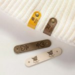 Etiquettes personnalisées en cuir PU pour le crochet avec rivets Lot de 5 cadeaux d'anniversaire pour les passionnés de crochet