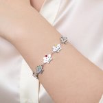 Bracciale personalizzato 1-8 impronte di zampe con nomi, regalo commemorativo di compleanno per gli amanti dei cani