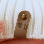 Etiquettes personnalisées en cuir PU pour le crochet avec rivets Lot de 5 cadeaux d'anniversaire pour les passionnés de crochet