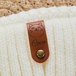 Etiquettes personnalisées en cuir PU pour le crochet avec rivets Lot de 5 cadeaux d'anniversaire pour les passionnés de crochet
