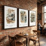 Personalized Watercolor First Date Location Photo Framed Canvas Print with Date and Text Ship from USA Valentine's Day Anniversary Gift for Couples