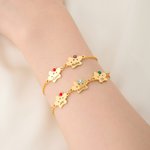 Bracciale personalizzato 1-8 impronte di zampe con nomi, regalo commemorativo di compleanno per gli amanti dei cani