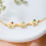 Bracciale personalizzato 1-8 impronte di zampe con nomi, regalo commemorativo di compleanno per gli amanti dei cani