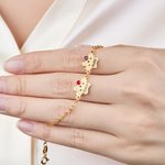 Bracciale personalizzato 1-8 impronte di zampe con nomi, regalo commemorativo di compleanno per gli amanti dei cani