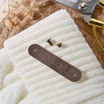 Etiquettes personnalisées en cuir PU pour le crochet avec rivets Lot de 5 cadeaux d'anniversaire pour les passionnés de crochet