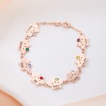 Bracciale personalizzato 1-8 impronte di zampe con nomi, regalo commemorativo di compleanno per gli amanti dei cani