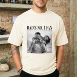 Personalized Vintage Photo Multicolour 100% Cotton Unisex T-shirt with Name Birthday Father's Day Mother's Day Gift for Mom Dad