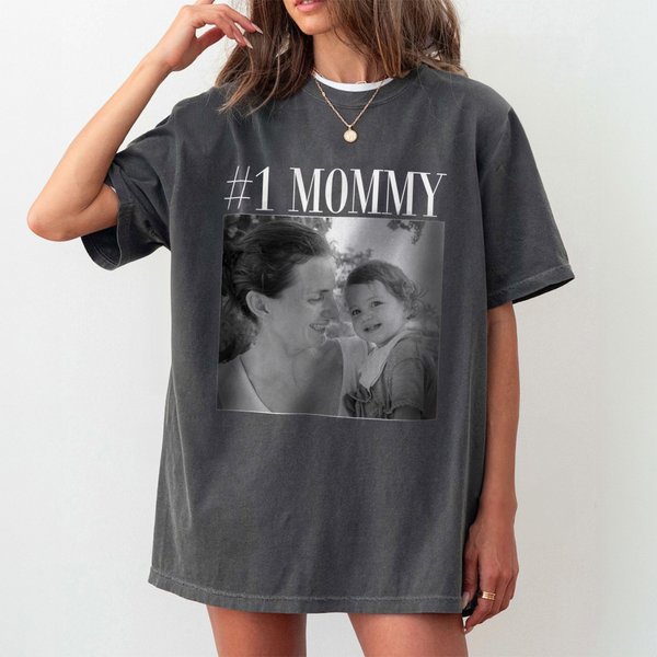 Maglietta personalizzata con foto d'epoca multicolore 100% cotone Unisex con nome Compleanno Festa del papà Regalo per la mamma Festa della mamma Regalo per il papà