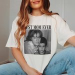 Personalized Vintage Photo Multicolour 100% Cotton Unisex T-shirt with Name Birthday Father's Day Mother's Day Gift for Mom Dad