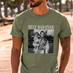 Personalized Vintage Photo Multicolour 100% Cotton Unisex T-shirt with Name Birthday Father's Day Mother's Day Gift for Mom Dad