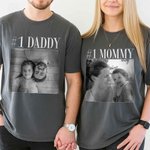 Personalized Vintage Photo Multicolour 100% Cotton Unisex T-shirt with Name Birthday Father's Day Mother's Day Gift for Mom Dad