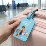 Portapassaporto personalizzato a tema viaggio con nome e citazione, personaggio carino dei cartoni animati, regalo per le ragazze amanti dei viaggi