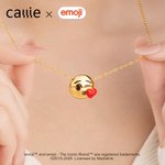 Kiss Emoji Explosion Cloud Collier avec texte Dainty Jewelry Birthday Anniversary Mother's Day Gift for Girlfriend | Callie × emoji ™