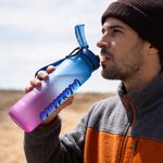 Personalised Gradient Colour 17 oz / 32 oz Sports Water Bottle with Name Daily Use Sports Gift for Teenager Sports Lovers