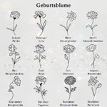 Personalisierte Fotomedaillon Halskette mit eingravierter Geburtsblume | aus Messing | Schmuck | Jahrestag Geburtstag Muttertag Geschenk für Frauen