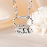 Personalizado Múltiple Corazón Nombre Clip Collar Exquisita Joyería Cumpleaños Día de la Madre Aniversario Regalo para Mujer Mamá