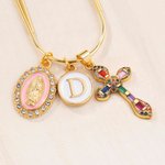 Personalized Catholic Cross Paper Clip with Initial Religious Baptism First Communion Gift for Book Lovers Bookworm