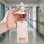 Personlig tecknad sjuksköterska Enkel linjeteckning Akryl ID-bricka rulle med namn sjuksköterska uppskattning födelsedagspresent för sjuksköterska läkare medicinsk personal