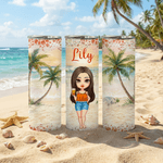 Personalisierte Strand Cartoon Charakter 20 oz isoliert Skinny Tumbler mit Namen täglichen Gebrauch Geburtstag Geschenk für sie