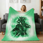 Personalized Watercolor Galaxy Butterfly Holding Hands Soft Throw Blanket with Name Home Decor Mother’s Day Gift for Her