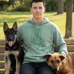 Gepersonaliseerd Puff Pet Line Portrait T-shirt Sweatshirt Hoodie met Tekst Verjaardag Dagelijks Gebruik Cadeau voor Huisdierenliefhebbers