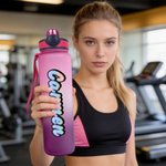 Personalised Gradient Colour 17 oz / 32 oz Sports Water Bottle with Name Daily Use Sports Gift for Teenager Sports Lovers