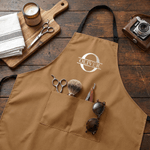 Personalized Vintage Simple Pattern Adult Apron with Name and Initial Daily Kitchen Cooking Father's Day Birthday Gift for Dad Man