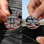 Gepersonaliseerd Aan Mijn Broer Nationale Vlag 2-6 Vuisten Munt met Namen en Display Stand Verjaardag Vriendschap Verjaardagscadeau voor Broer