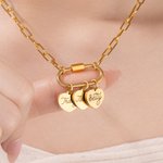 Personalizado Múltiple Corazón Nombre Clip Collar Exquisita Joyería Cumpleaños Día de la Madre Aniversario Regalo para Mujer Mamá