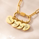 Personalizado Múltiple Corazón Nombre Clip Collar Exquisita Joyería Cumpleaños Día de la Madre Aniversario Regalo para Mujer Mamá