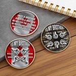 Gepersonaliseerd Aan Mijn Broer Nationale Vlag 2-6 Vuisten Munt met Namen en Display Stand Verjaardag Vriendschap Verjaardagscadeau voor Broer