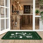 Personalized Retro Sewing Machine Non-Slip Doormat with Name Home Decor Daily Use Birthday Gift for Sewing Enthusiasts