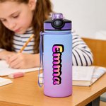 Personalised Gradient Colour 17 oz / 32 oz Sports Water Bottle with Name Daily Use Sports Gift for Teenager Sports Lovers