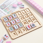 Personalized Classic Wooden Mahjong Charleston Practice Board with Text Mahjong Tournament Mahjong Night Gift for Mahjong Lover