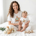 Personalised Cute Family Bear 100% Cotton Baby Bodysuit T-shirt Matching Outfit with Names First Mother's Day Gift for Newborn New Mom