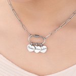 Personalizado Múltiple Corazón Nombre Clip Collar Exquisita Joyería Cumpleaños Día de la Madre Aniversario Regalo para Mujer Mamá