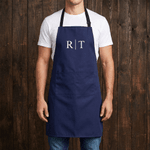 Personalized Vintage Simple Pattern Adult Apron with Name and Initial Daily Kitchen Cooking Father's Day Birthday Gift for Dad Man