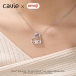 Gepersonaliseerde Hart Zirkoon Outline Smiley Emoji Halsketting met Geboortesteen en Gegraveerde Tekst Verjaardag Moederdag Cadeau voor Mam | Callie × emoji ™