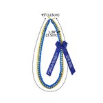 Lei de fin d'études tressé multicolore personnalisé Class of 2026 avec noeud et texte Fête de fin d'études Cadeau de fin d'études pour les diplômés