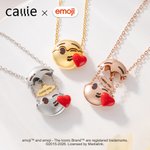Kiss Emoji Explosion Cloud Collier avec texte Dainty Jewelry Birthday Anniversary Mother's Day Gift for Girlfriend | Callie × emoji ™