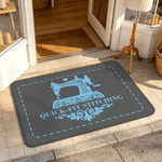 Personalized Retro Sewing Machine Non-Slip Doormat with Name Home Decor Daily Use Birthday Gift for Sewing Enthusiasts