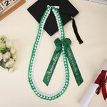 Lei de fin d'études tressé multicolore personnalisé Class of 2026 avec noeud et texte Fête de fin d'études Cadeau de fin d'études pour les diplômés