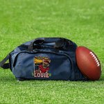 Bolsa de deporte de gran capacidad personalizada Bulldog francés de fútbol americano con nombre Regalo de cumpleaños para un amante del fútbol americano