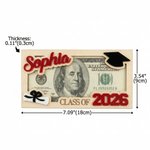 Personalisierte Glückwünsche Klasse der Graduierung hölzerne Geldhalter mit Namen und Jahr Graduierung Party Geschenk für Absolventen Studenten