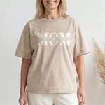 Personalisiertes Distressed-Effekt T-Shirt im MAMA-Design | mit 1–4 Namen | 100% Baumwolle | Vintage-Look | Muttertag Geburtstag Geschenk für Frauen