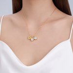 Personalisierte 1-6 Herz Birthstones Halskette zierlichen Schmuck Geburtstag Muttertag Geschenk für Frauen