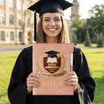 Personalized Graduates Badge Design PU Leather Refillable Binder Notebook Pen Set with Name Daily Use Gift for Medical Architecture Graduates