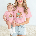 Personalised Cute Family Bear 100% Cotton Baby Bodysuit T-shirt Matching Outfit with Names First Mother's Day Gift for Newborn New Mom