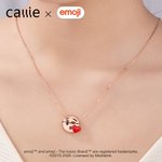 Kiss Emoji Explosion Cloud Collier avec texte Dainty Jewelry Birthday Anniversary Mother's Day Gift for Girlfriend | Callie × emoji ™